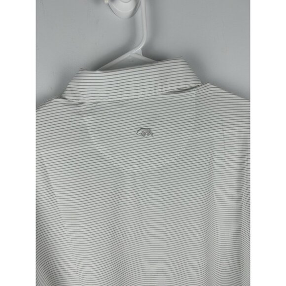 Onward Reserve Mens L Mizzou Tigers White Gray Stripe Polo Shirt New Missouri - Picture 8 of 10